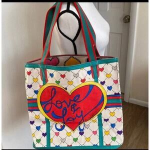 Brighton Love and Joy Large Canvas Tote Bag